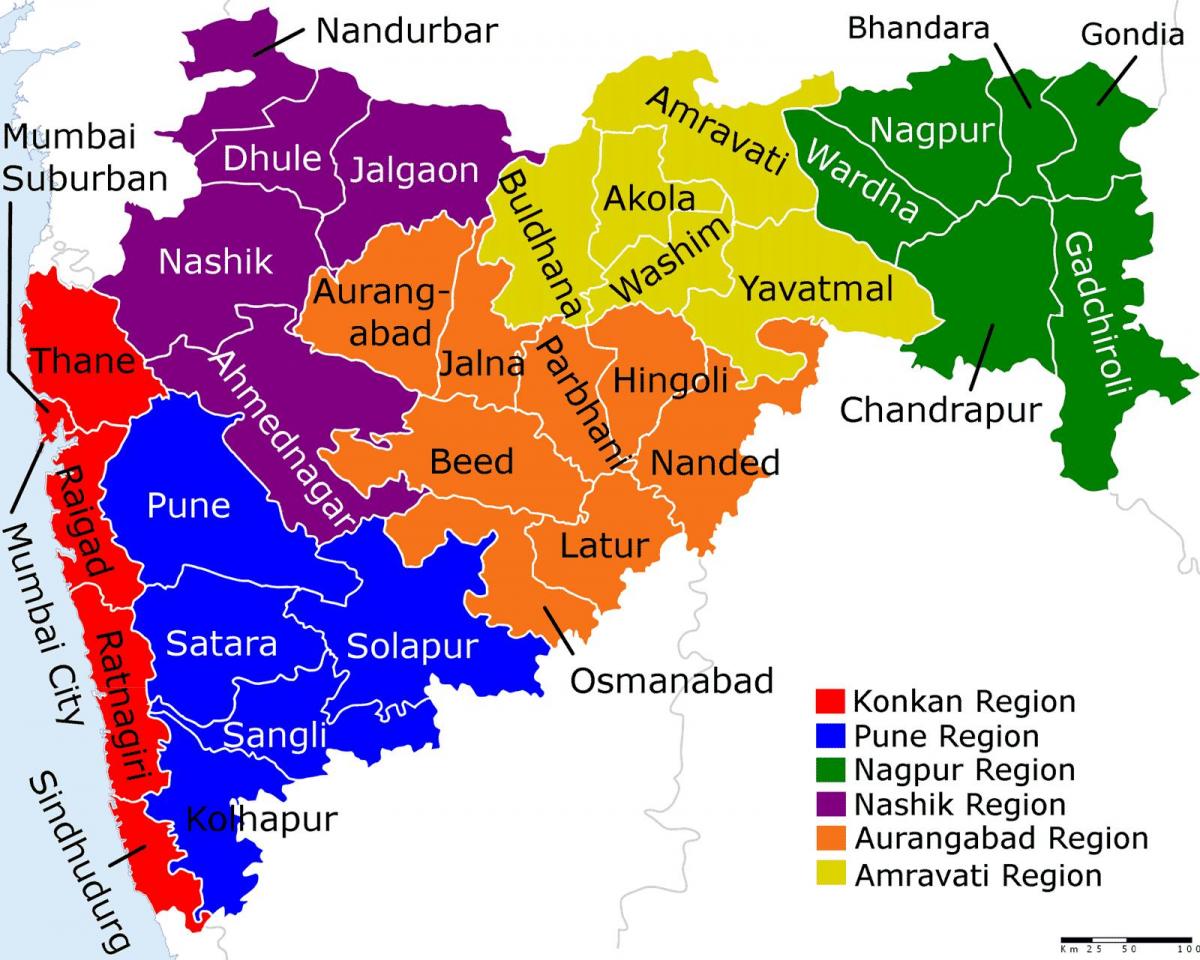 mapa de Maharashtra Mumbai