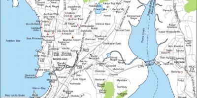 Mapa del centre de Mumbai