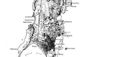 Mapa de Mumbai illa