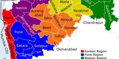 Mapa de Maharashtra Mumbai