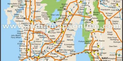 Mapa físic de Mumbai