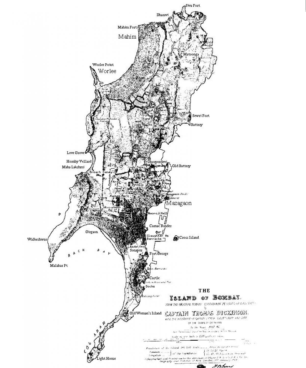 mapa de Mumbai illa