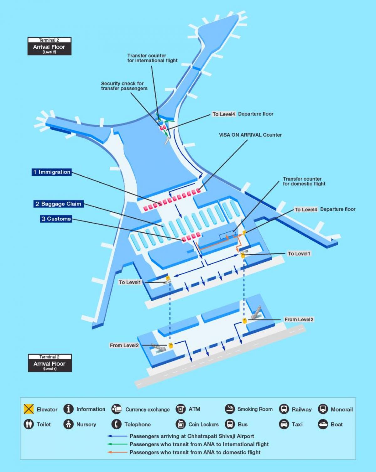 mapa de Mumbai international airport
