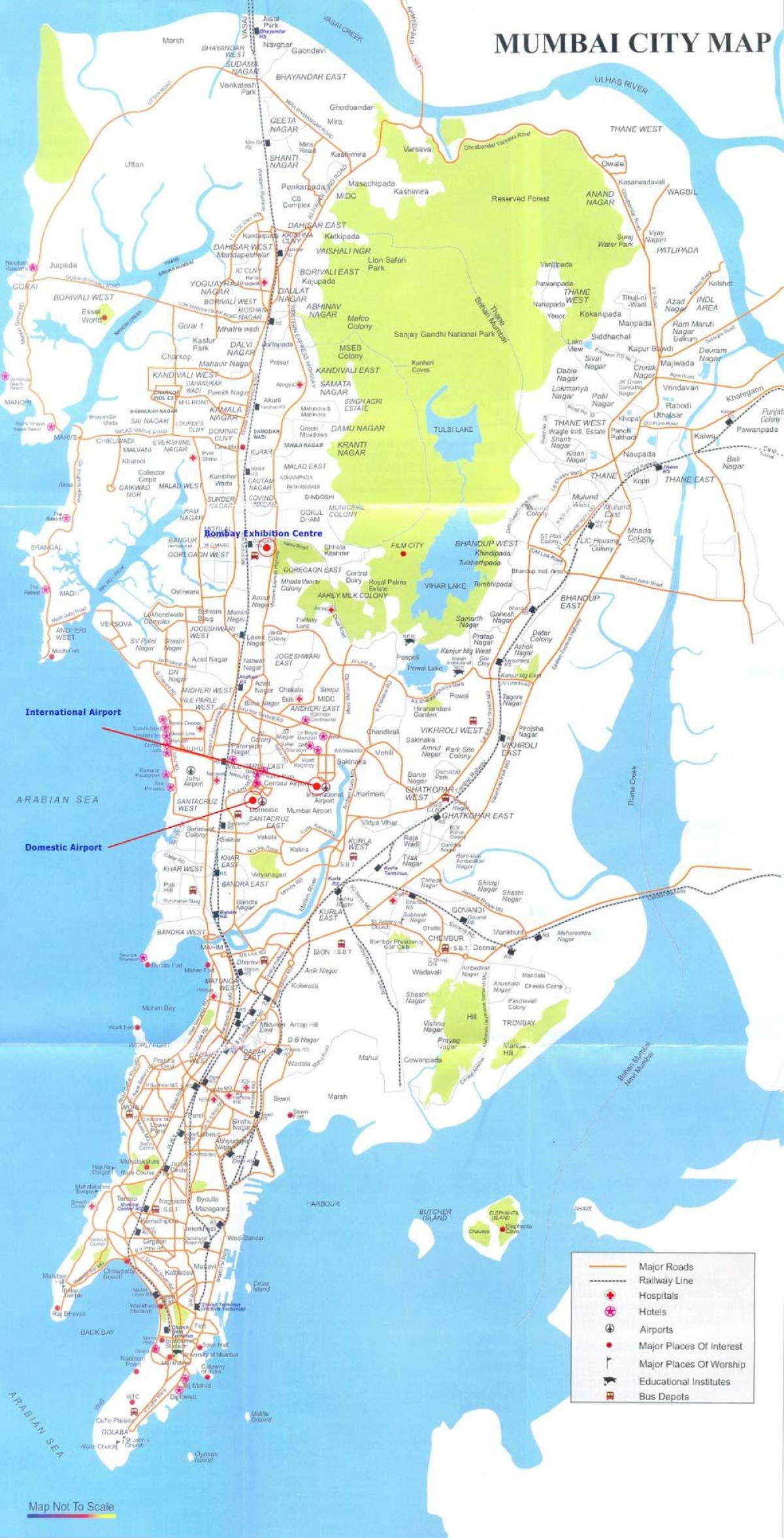 Mumbai local de mapa de rutes