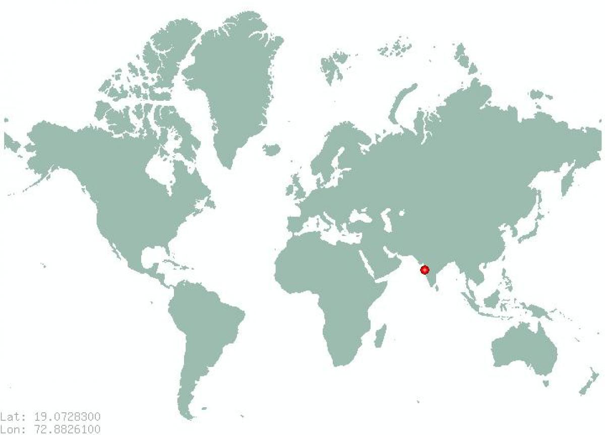 Mumbai en el mapa del món