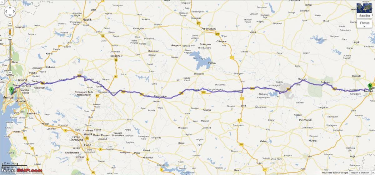 Mumbai nagpur autovia mapa de rutes
