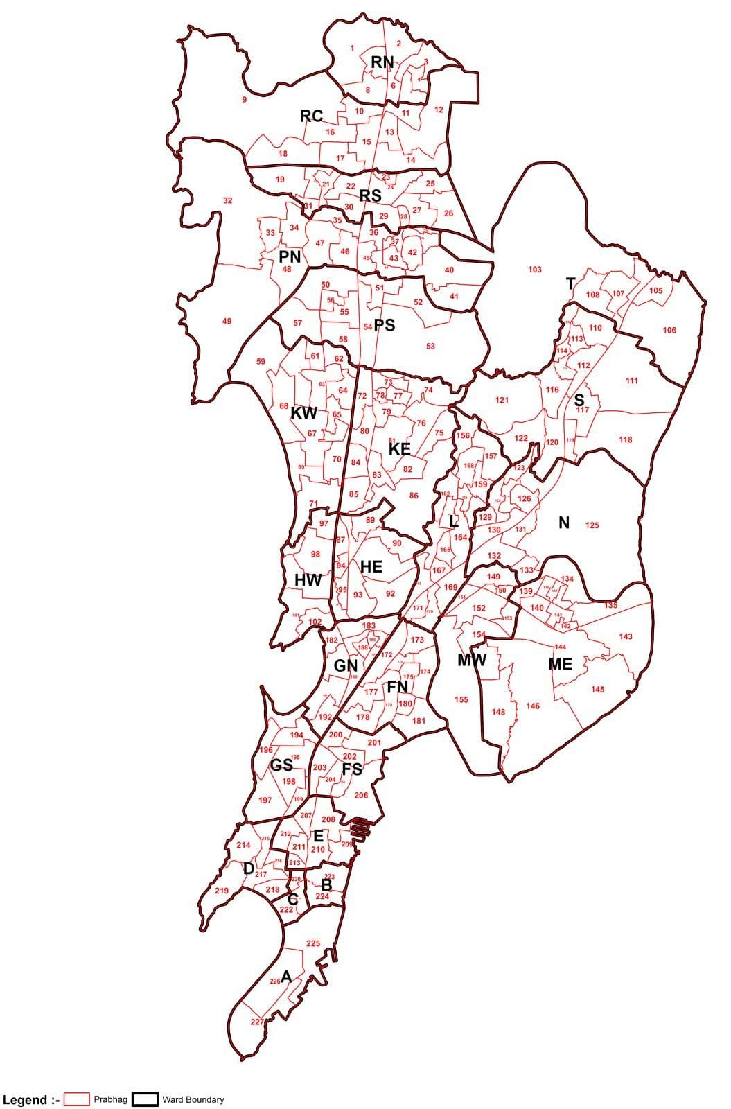 Mumbai mapa de la zona savi