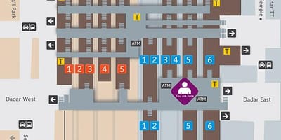 Dadar estació plataforma mapa