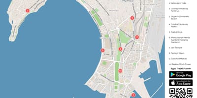 Mumbai atraccions mapa