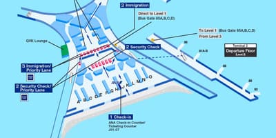 Mapa de Mumbai l'aeroport
