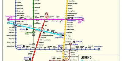 Mumbai metro de la línia 3 de mapa de rutes