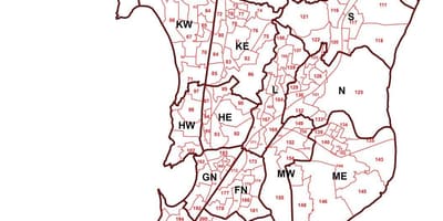 Mumbai mapa de la zona savi