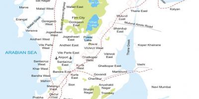 Mumbai suburbis mapa