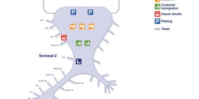 La Terminal 2 de l'aeroport de Mumbai mapa